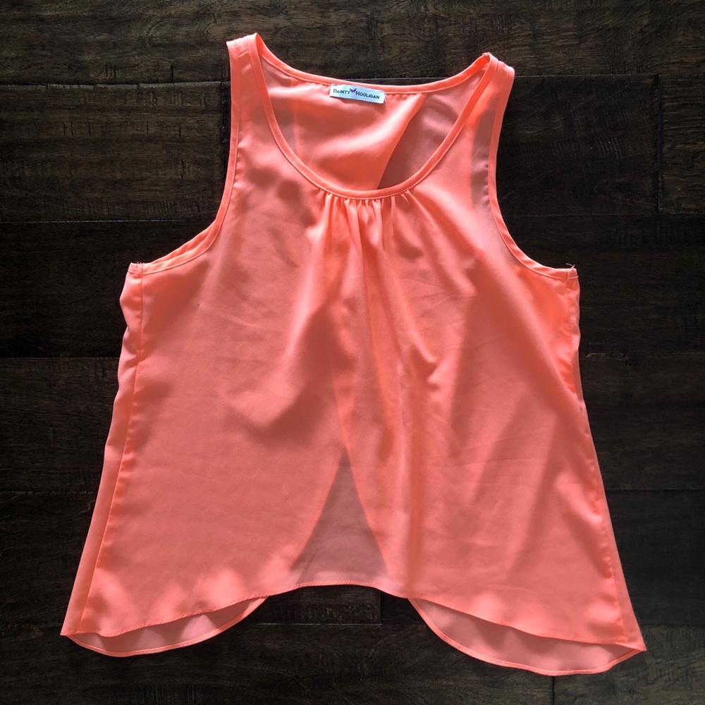 Flowy open back tank top